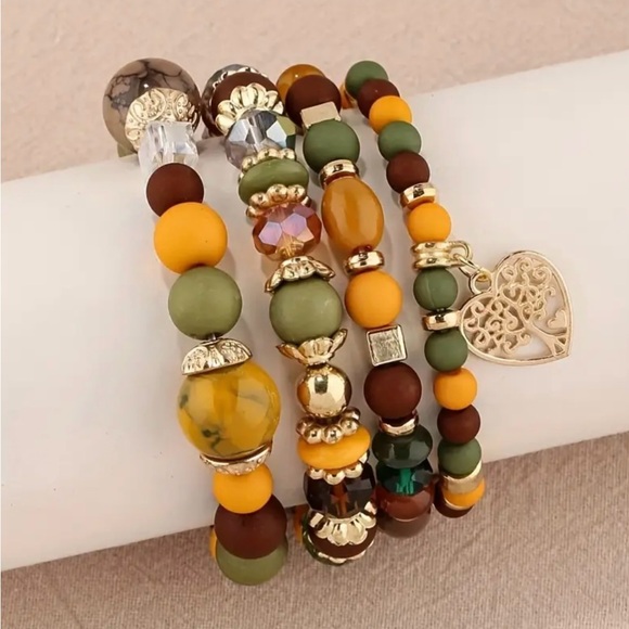 Bohemian Beaded Bracelet Set - Multicolor - Picture 2 of 2